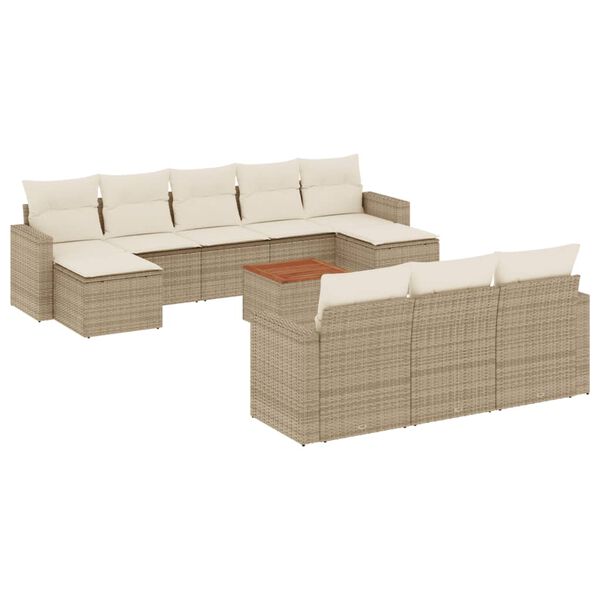 vidaXL Garden Sofa Set Beige