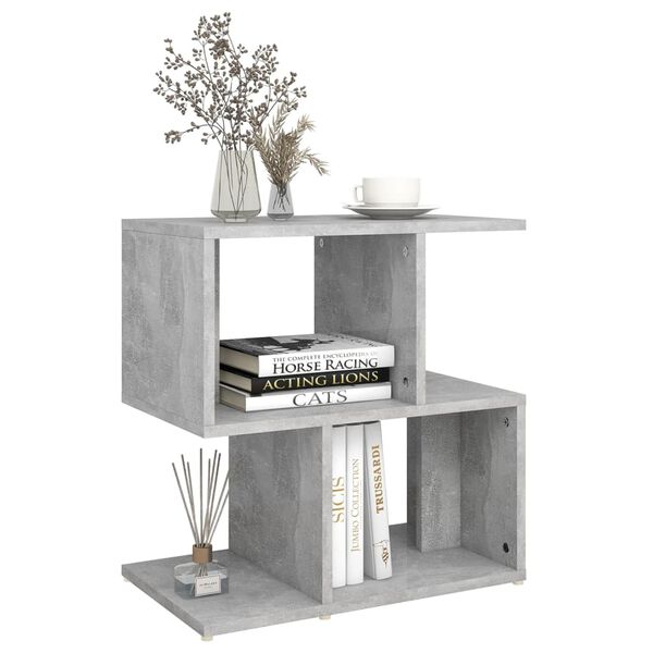 vidaXL Bedside Cabinet Set of 2 Concrete Grey Engineered Wood Medium