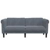 vidaXL Sofa Dark grey Velvet (100% polyester), plywood, solid wood