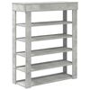 vidaXL Shoe Rack Concrete Gray Engineered Wood Slim Shoe Rack