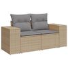 vidaXL Garden Sofa Set Beige PE rattan Large Modular Garden Sofa Set