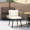 vidaXL Patio Chair with Cushions Natural Poly Rattan