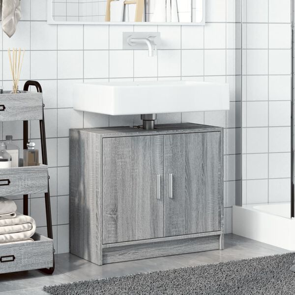 vidaXL Sink Cabinet Grey Sonoma Engineered wood Medium Sink Cabinet