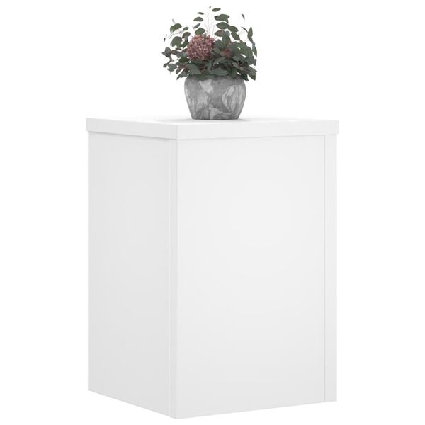 vidaXL Plant Stand Set of 2 White Engineered wood Small