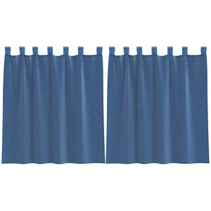vidaXL Voile Curtains with Loops 2 pcs Royal Blue 55.1x55.1"