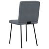 vidaXL Dining Chair Set of 6 Dark Grey Velvet, Plywood, Metal Medium