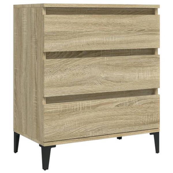 vidaXL Sideboard Sonoma Oak Engineered wood, metal Medium Sideboard