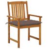 vidaXL Patio Chair Set of 8 Taupe (cushion) Solid Acacia wood