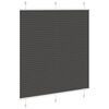 vidaXL Pleated Blind Black 100% polyester 45.3 x 39.4 in