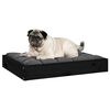 vidaXL Dog Bed Black Solid pine wood Durable Dog Bed Rectangular