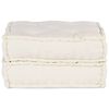 vidaXL Pouffe Cream 100% cotton, 70% recycled cotton, 30% foam Large