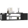 vidaXL TV Cabinet High gloss black Engineered wood Medium TV Cabinet