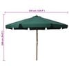 vidaXL Garden Parasol Green Polyester, Laminated bamboo, Hardwood Large