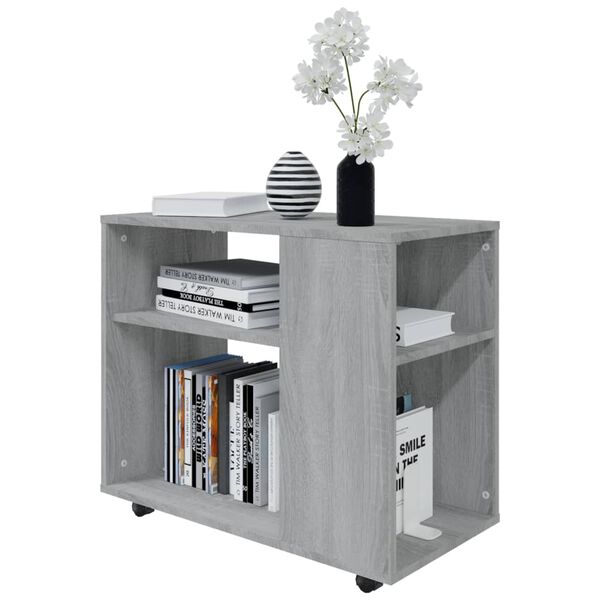 vidaXL Side Table Grey Sonoma 27.6x13.8x21.7" Engineered Wood