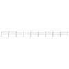 vidaXL Garden Fence with Spear Top Steel 631.3"x31.5" Black