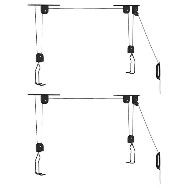 vidaXL Bike Hoists with Ceiling Mount 2 pcs 44.1 lb