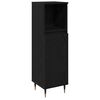vidaXL Bathroom Furniture Set 3 pcs Black Oak 11.81 x 11.81 x 74.80 in