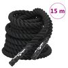 vidaXL Battle Rope Black 49.2 ' 24.3 lb Polyester