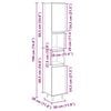 vidaXL Bathroom Cabinet Sonoma oak Engineered wood, Iron Slim and tall