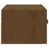 vidaXL Wall-mounted Bedside Cabinet Honey brown Solid pinewood Medium