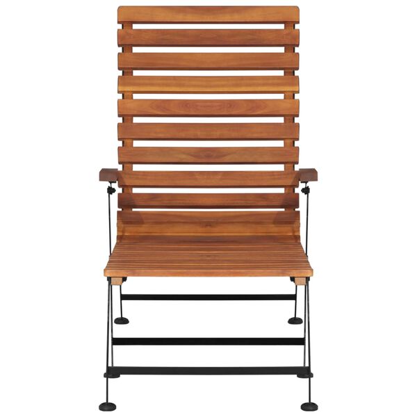 vidaXL Patio Deck Chair Natural Wood Solid Acacia wood, Steel Standard