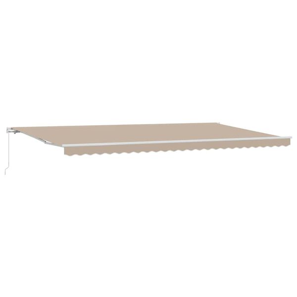 vidaXL Retractable Awning Beige 236.22" x 137.80" Polyester and Metal