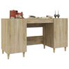 vidaXL Desk Sonoma Oak Engineered Wood Medium Desk Rectangular