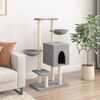 vidaXL Cat Tree Light grey Engineered wood Large