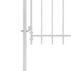 vidaXL Garden Gate Steel 39.4"x78.7" White
