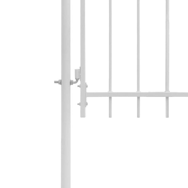 vidaXL Garden Gate Steel 39.4"x78.7" White