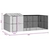 vidaXL Bird Cage with Storage Anthracite 250.00 x 119.69 x 97.24 in