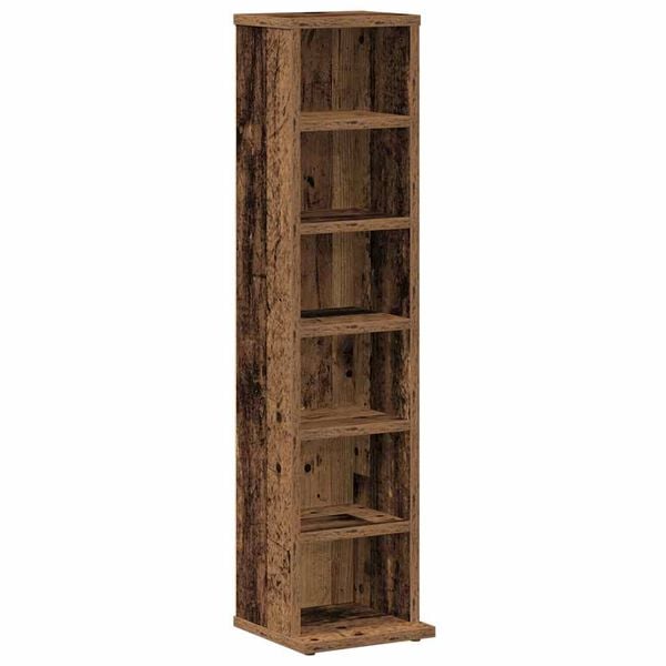 vidaXL CD Cabinet Old wood Engineered wood Compact CD Cabinet