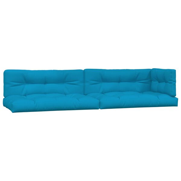 vidaXL Pallet Cushion Blue 100% polyester, Hollow fiber