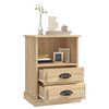 vidaXL Bedside Cabinet Set of 2 Sonoma oak Engineered wood Medium