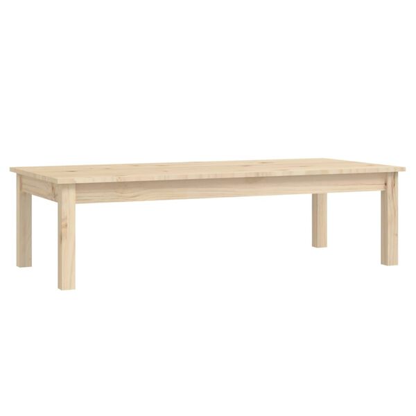 vidaXL Coffee Table Brown Solid pine wood 43.3 in x 19.7 in x 11.8 in