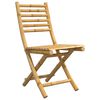 vidaXL Garden Chair Set of 4 Natural Bamboo Bamboo Compact Foldable