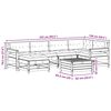 vidaXL 7 Piece Patio Lounge Set with Cushions White Solid Wood Pine