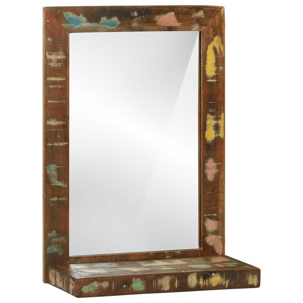 vidaXL Bathroom Mirror Brown 50 x 22 x 70 cm Solid Reclaimed Wood