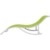 vidaXL Sun Lounger Set of 2 Green and Gray Textilene fabric and aluminum