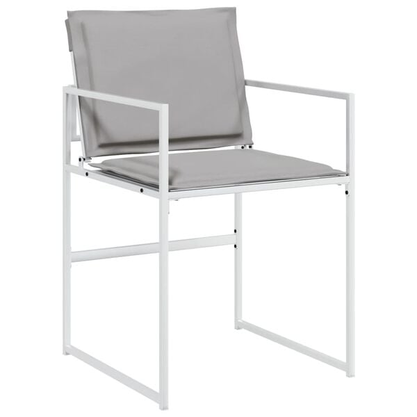 vidaXL Garden Dining Set White, Light Gray