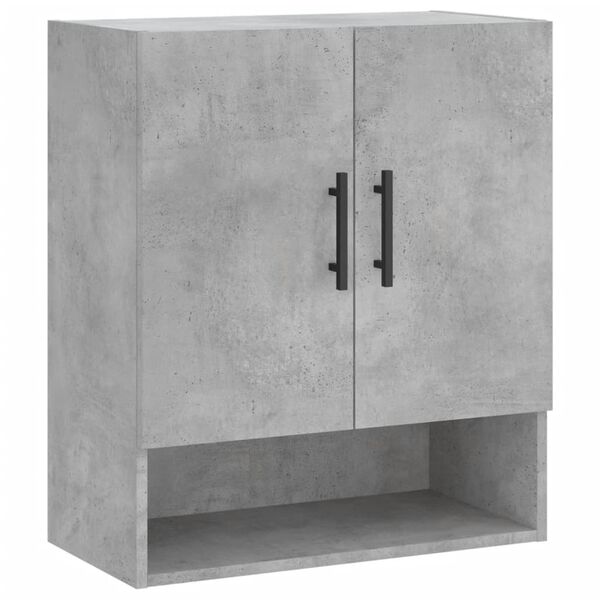 vidaXL Wall Cabinet Concrete grey Engineered wood Medium Storage