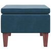 vidaXL Stool Blue Velvet (100% polyester), rubber wood Compact Footrest
