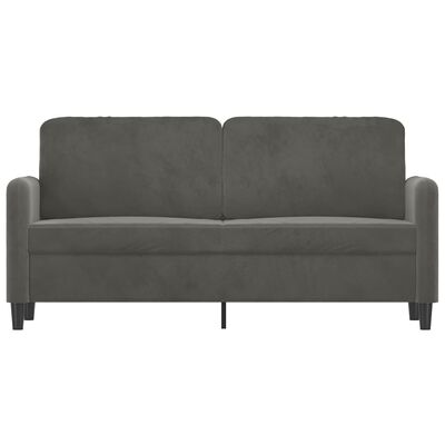 vidaXL 2-Seater Sofa Dark Gray 55.1" Velvet