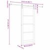vidaXL Sliding Door ORKDAL Natural 33.86 x 83.07 in