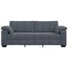 vidaXL 3-seater Sofa Dark Grey Velvet, Polyester, Plywood, Steel