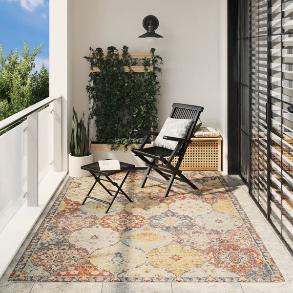 vidaXL Rug Multicolored Polypropylene 78.7 x 110.2 in