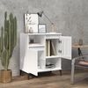 vidaXL Sideboard High gloss white Engineered wood, metal