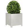 vidaXL Garden Planter Silver Stainless Steel Medium Durable