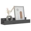 vidaXL Wall Shelf Grey Solid Pine Wood Medium Decorative Inlays