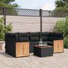 vidaXL Patio Sofa Set Black